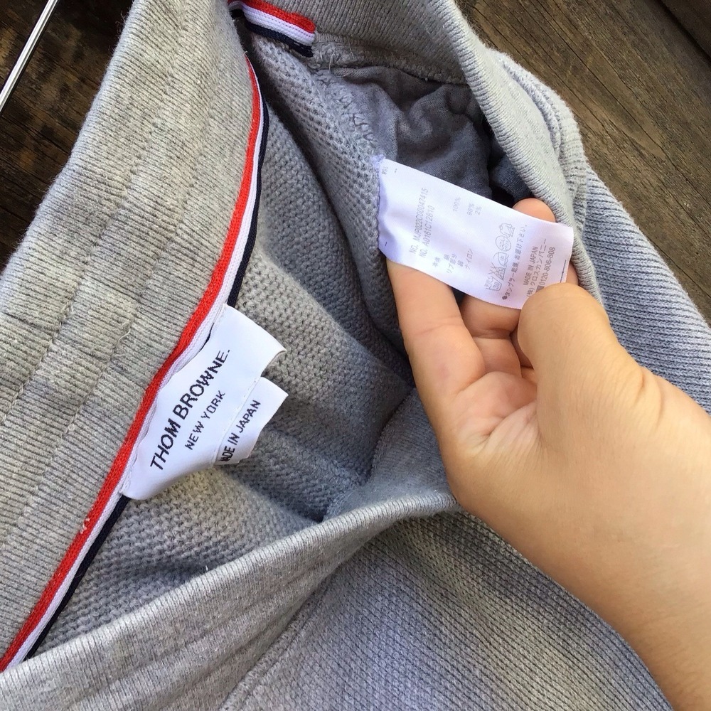 Thom Browne Waffle Knit Sweat Shorts Gray Japan Made Size 0 (28x8) - Picture 6 of 7